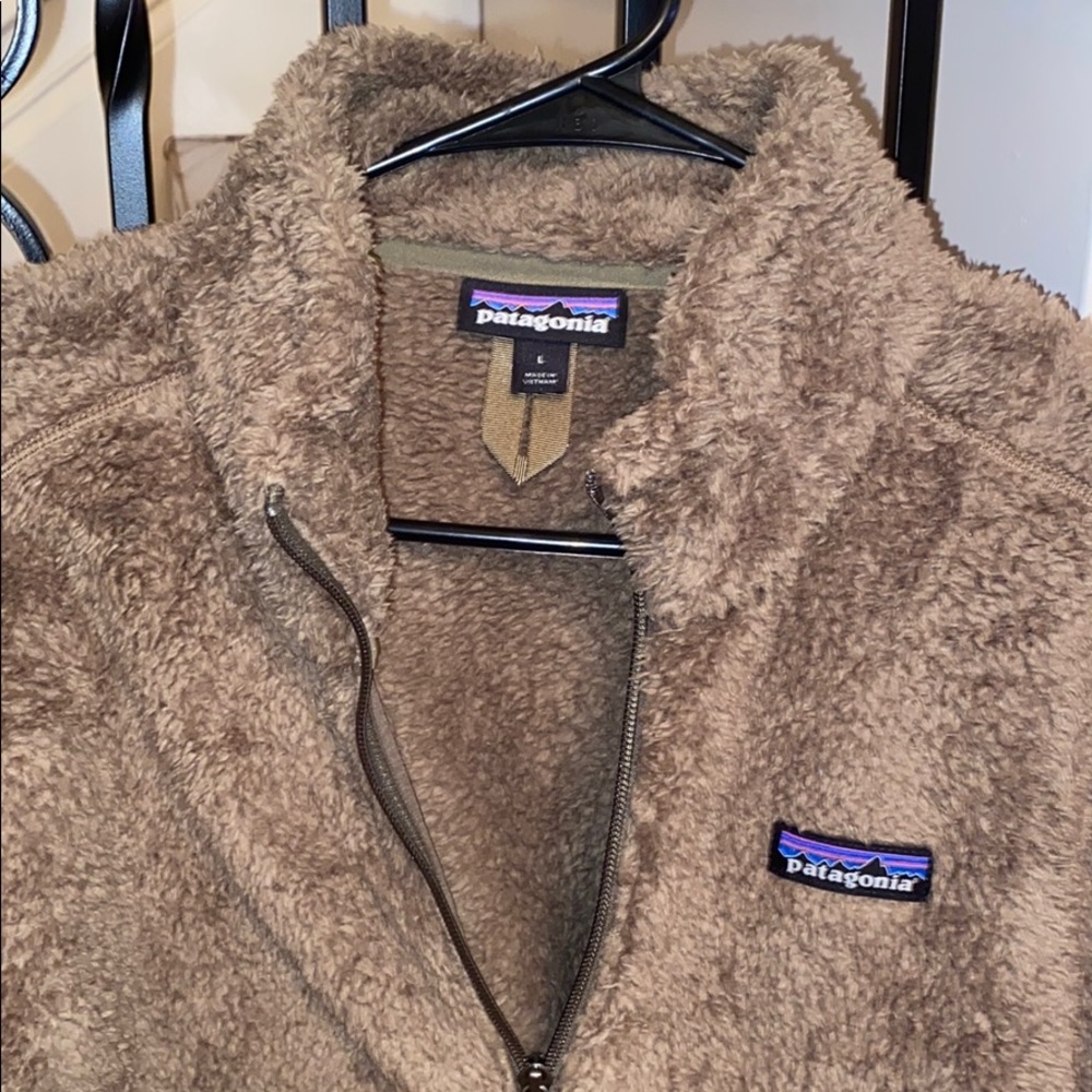 Patagonia half zip, Brown, Size Large